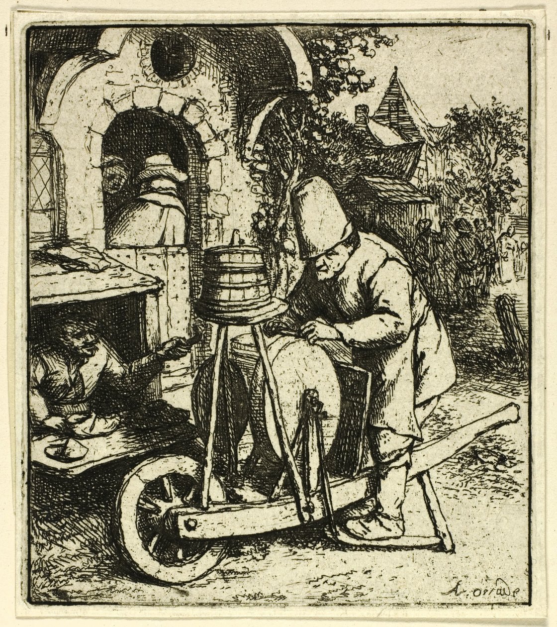 O amolador de facas de Adriaen van Ostade