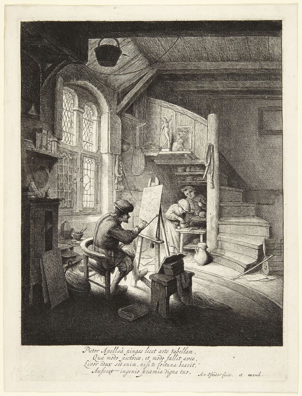 O pintor no seu estúdio de Adriaen van Ostade