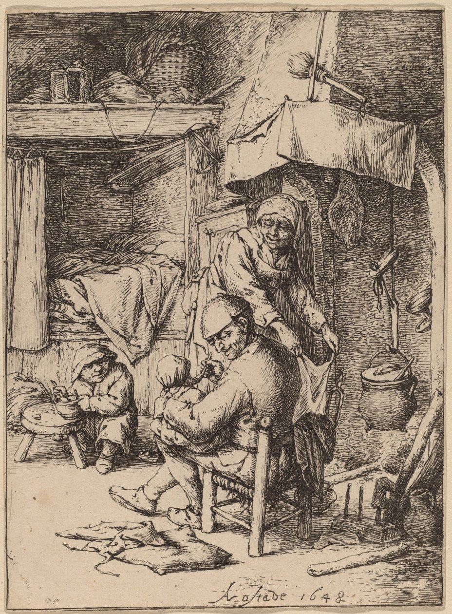 O Pater Famílias de Adriaen van Ostade