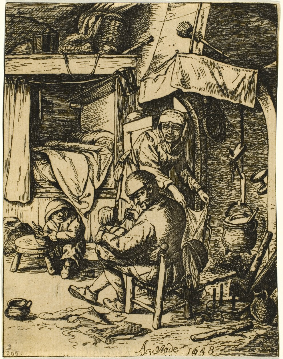 O Pater Famílias de Adriaen van Ostade