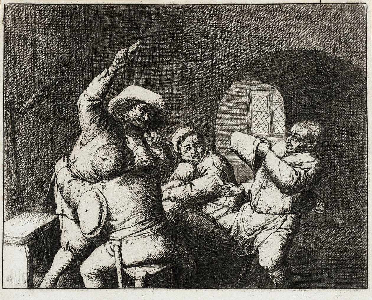 A disputa dos camponeses de Adriaen van Ostade