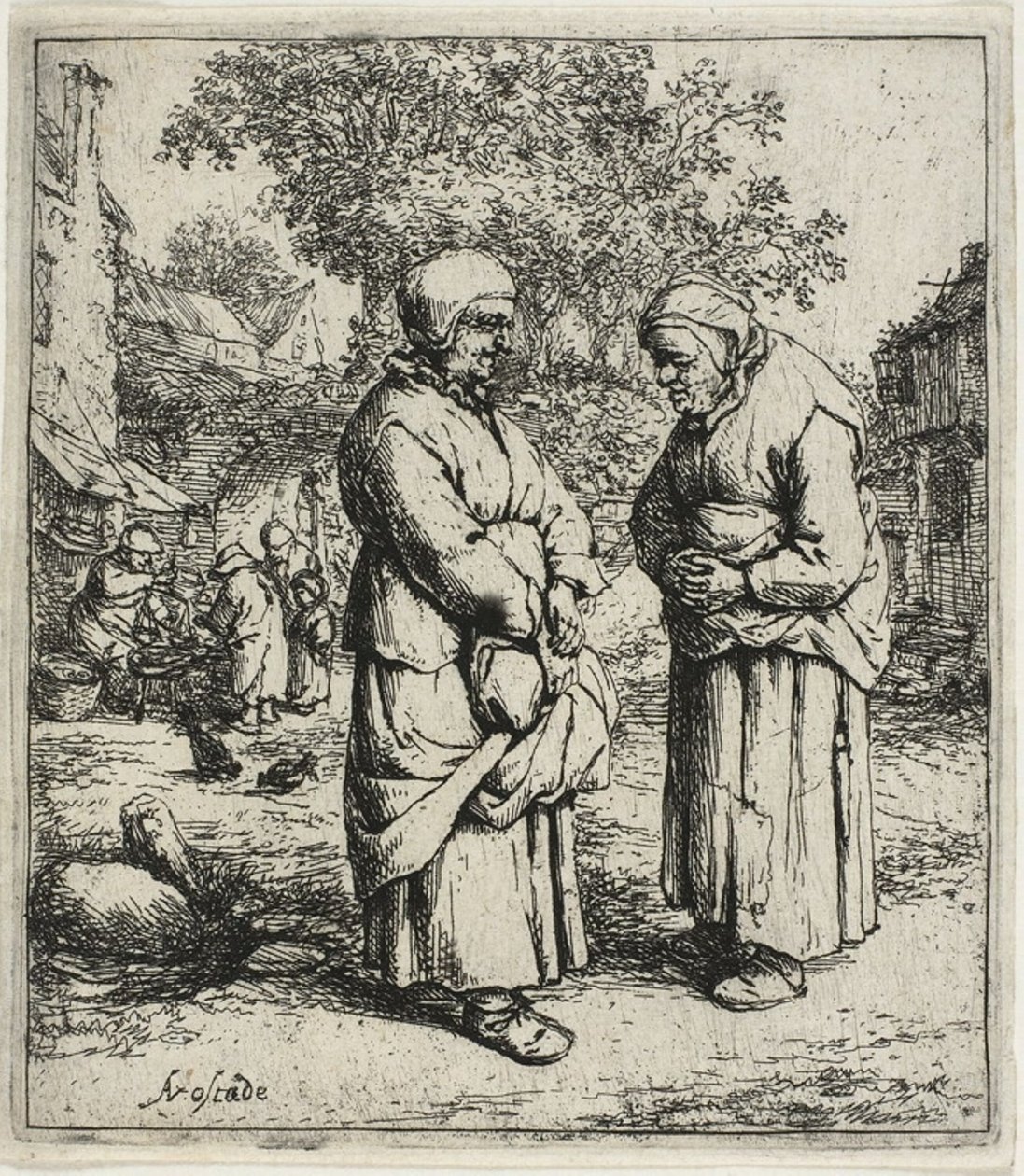 As duas fofocas de Adriaen van Ostade