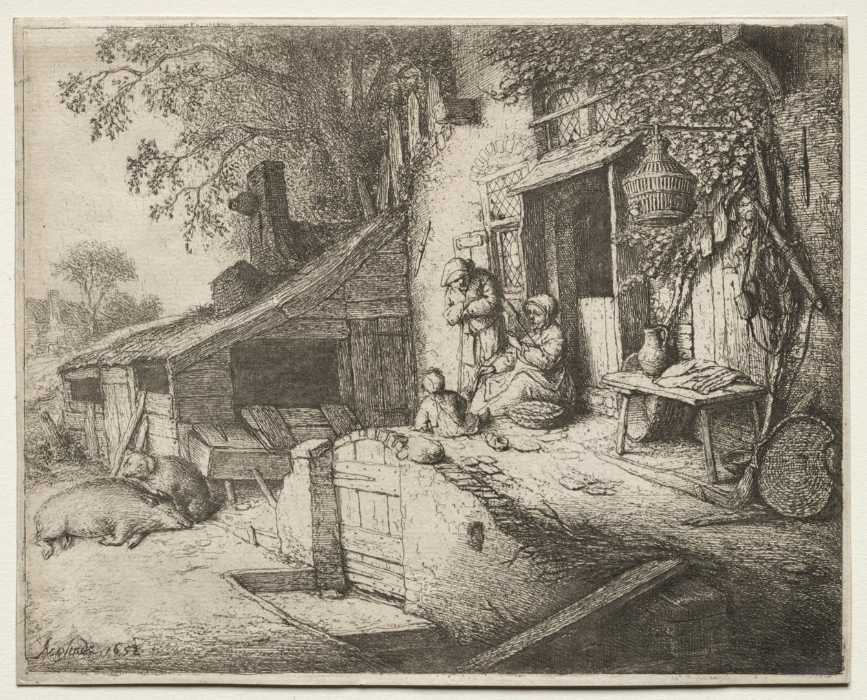 A Mulher Girando de Adriaen van Ostade