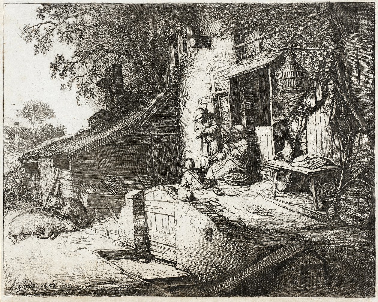 A Mulher a Fiar de Adriaen van Ostade