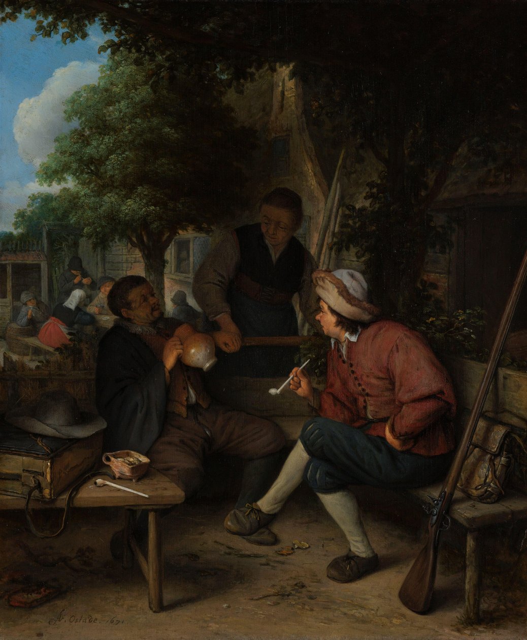 Viajantes em repouso de Adriaen van Ostade