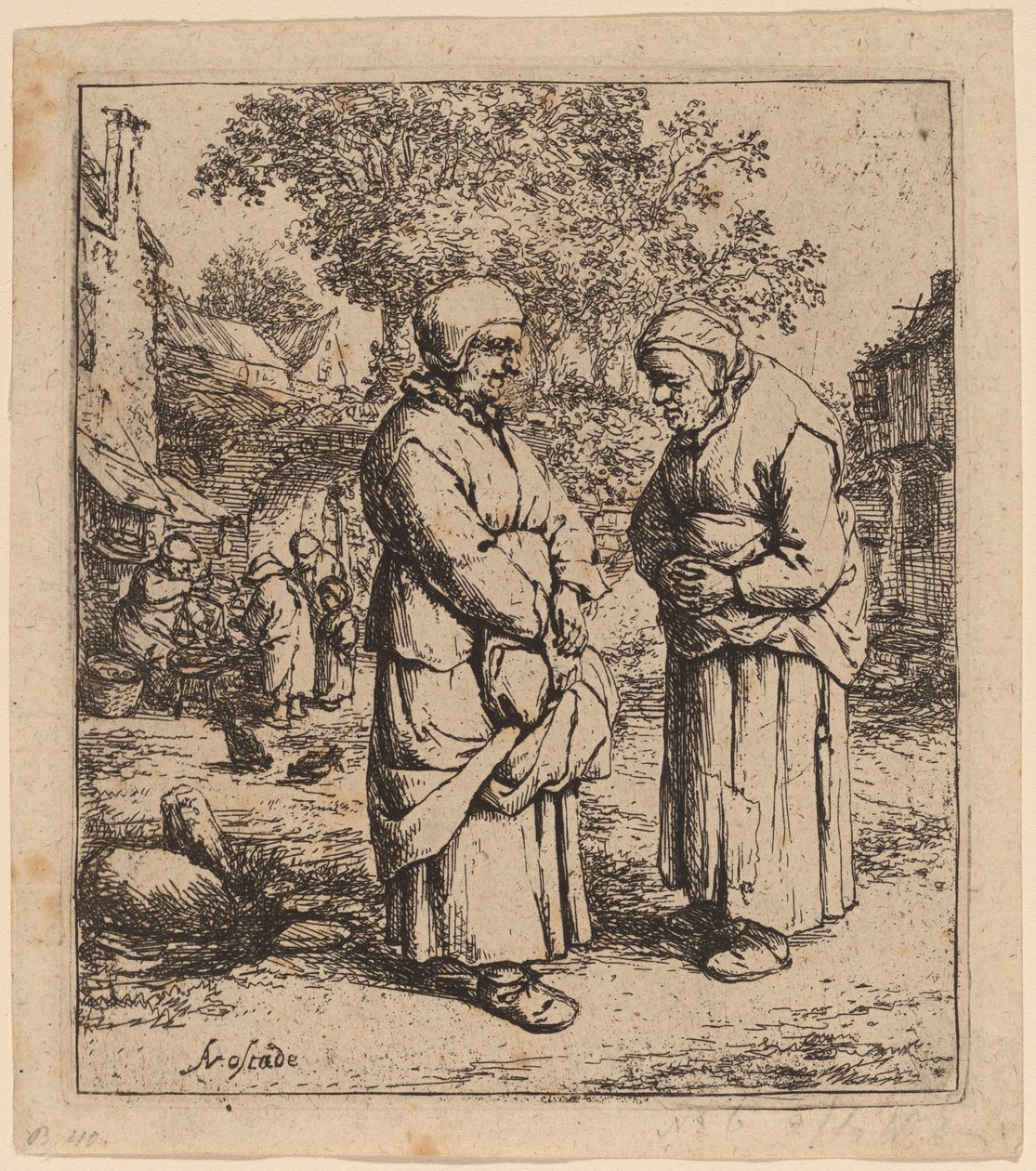 Duas fofocas de Adriaen van Ostade