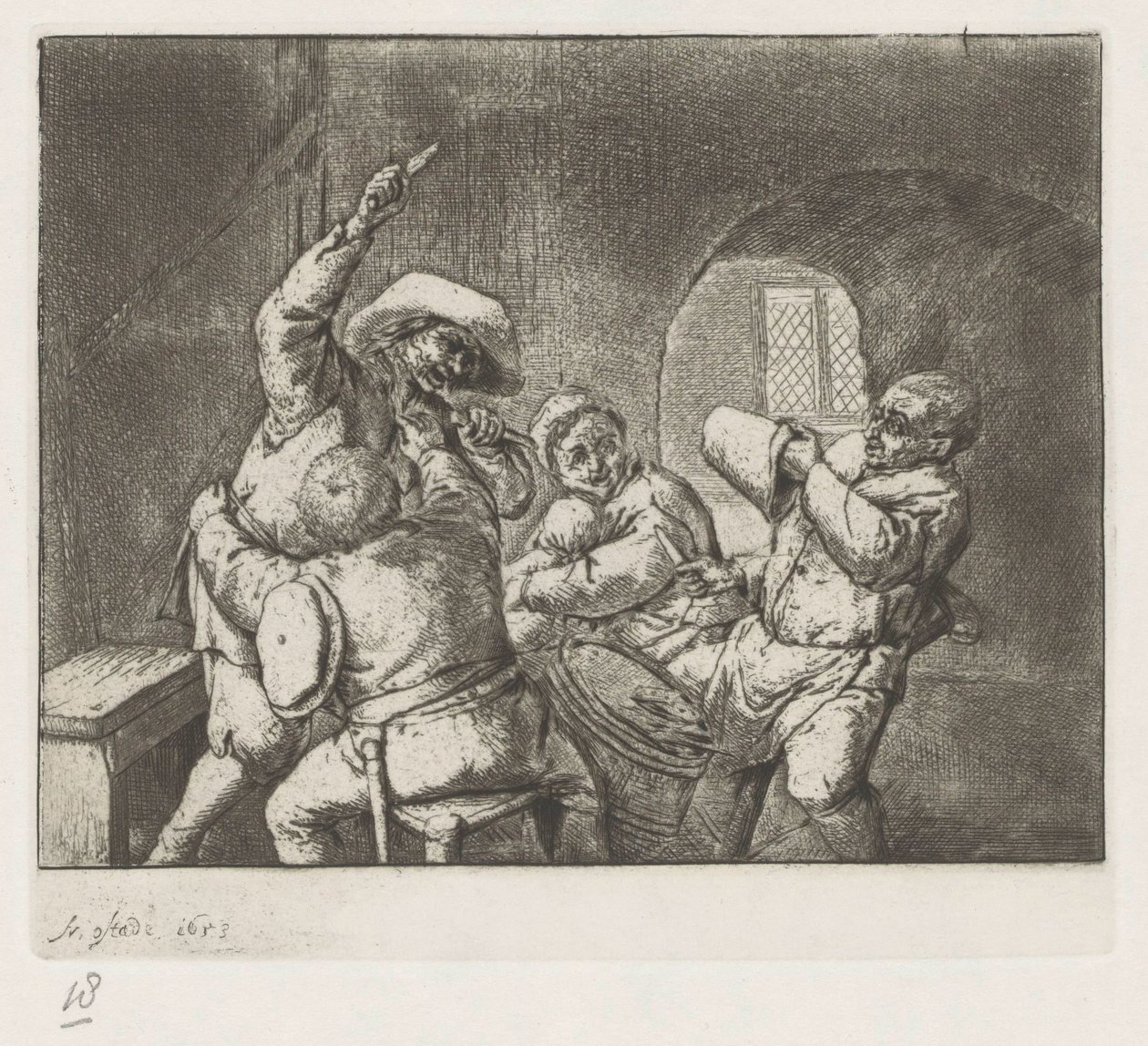 Jogadores de cartas de combate de Adriaen van Ostade