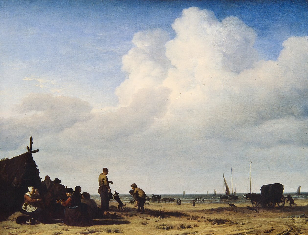 Vista para a praia de Adriaen van de Velde