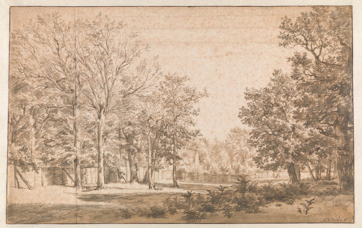 Paisagem arborizada de Adriaen van de Velde