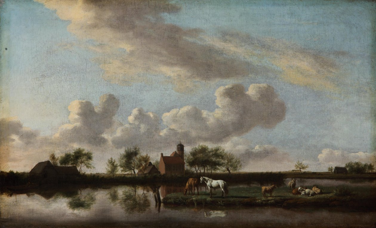 Paisagem fluvial plana de Adriaen van de Velde