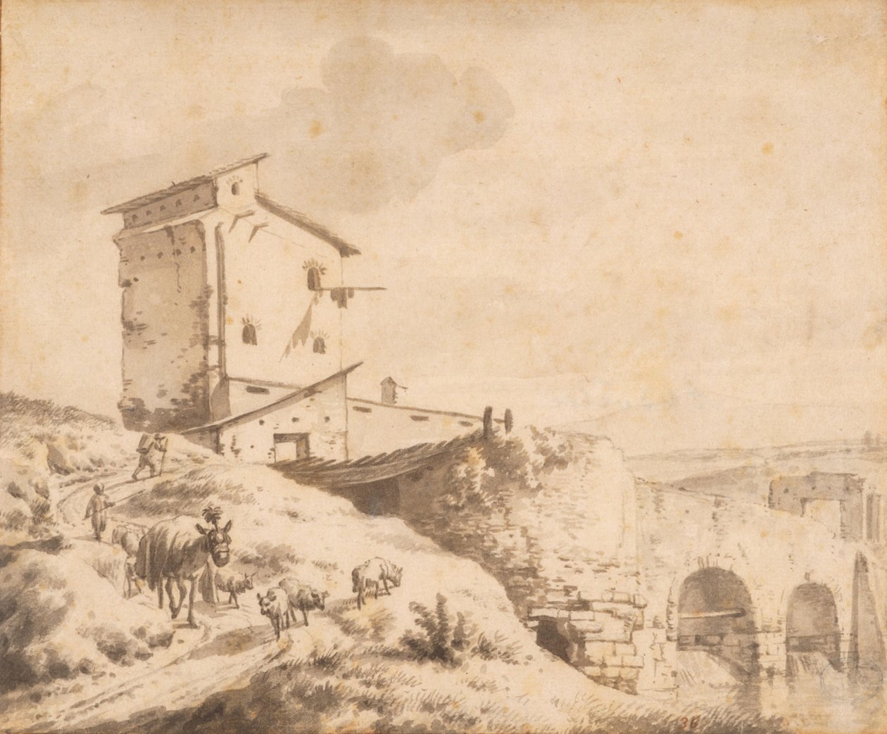 Paisagem italiana de Adriaen van de Velde