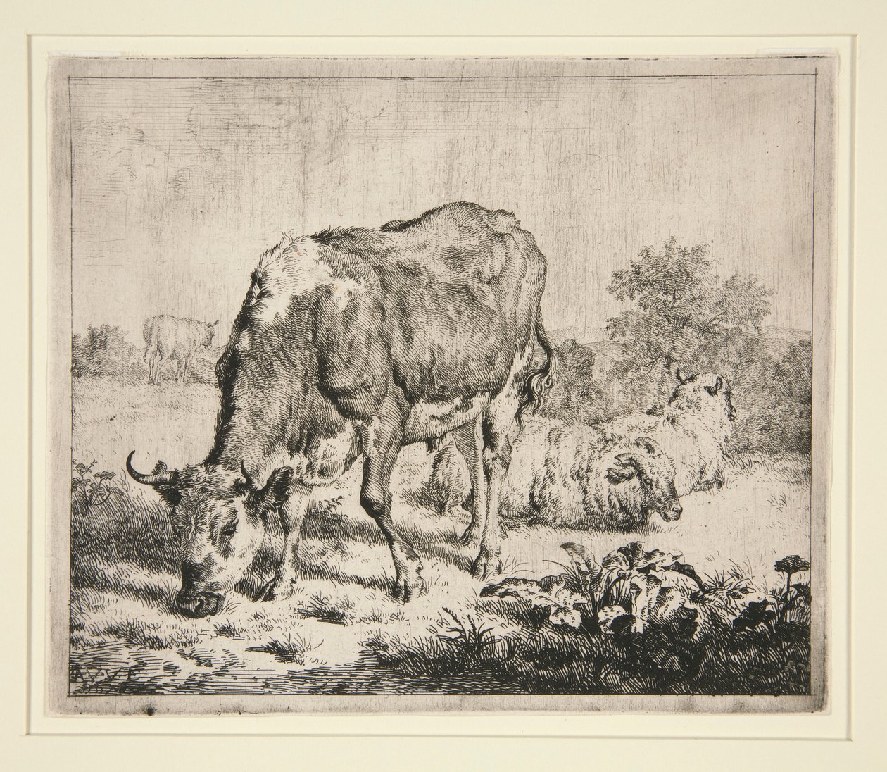 A Torta de Carne Bovina e as Três Ovelhas de Adriaen van de Velde