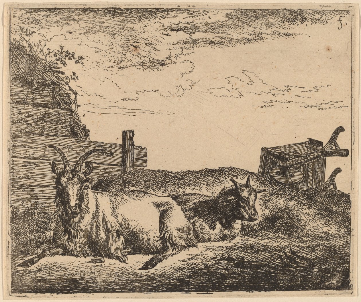Cabras Reclinadas de Adriaen van de Velde