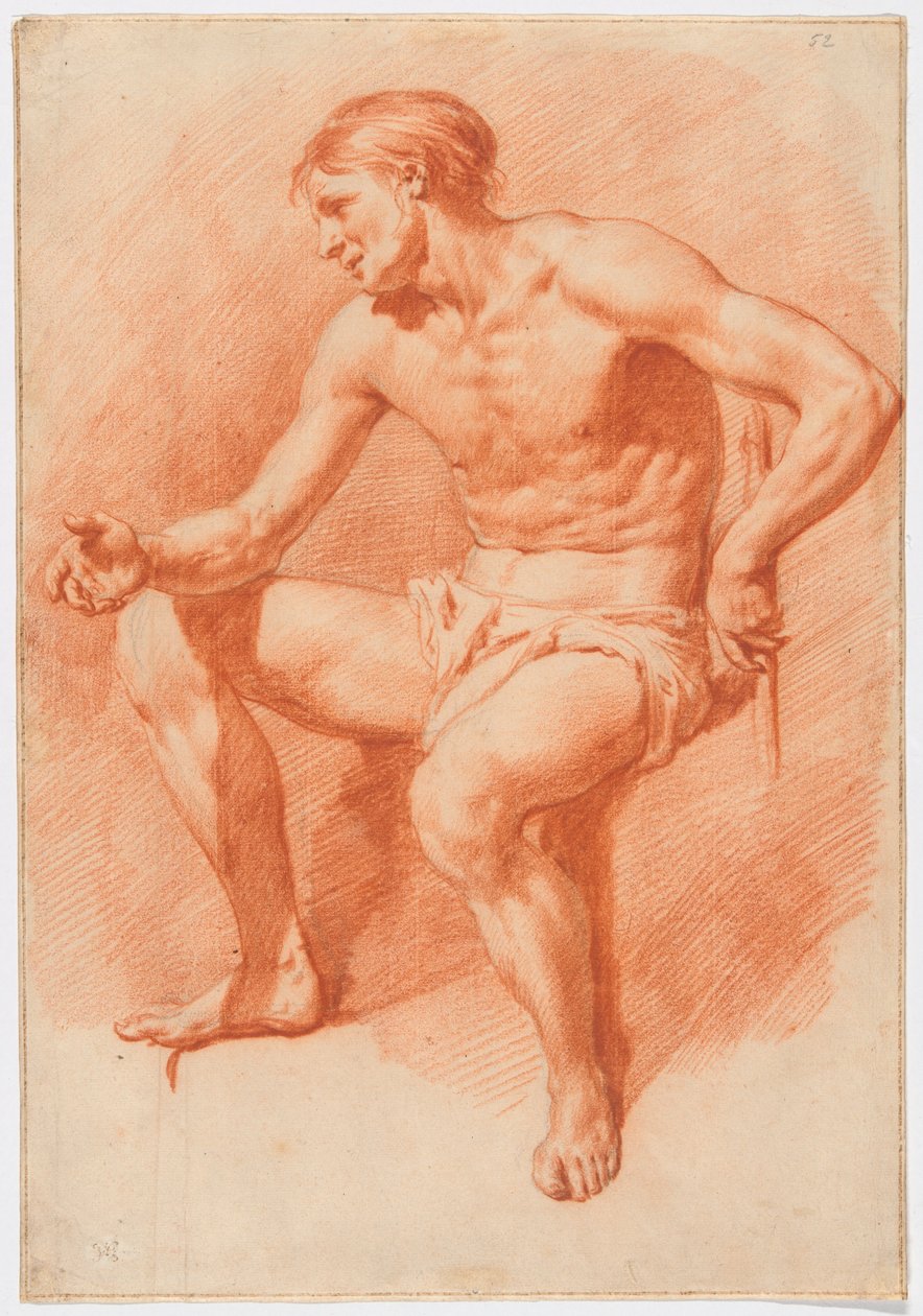 Estudo de um nu masculino de Adriaen van de Velde