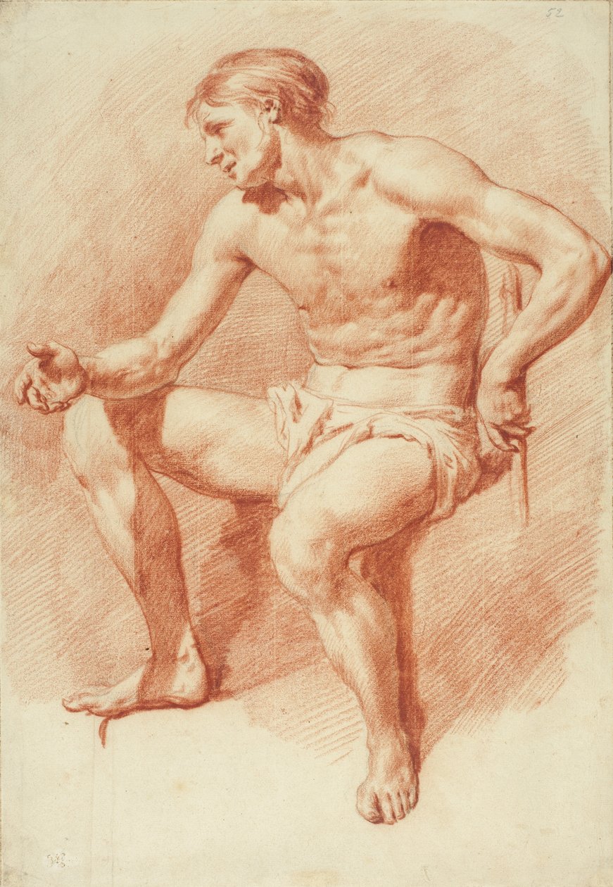 Estudo de um nu masculino de Adriaen van de Velde