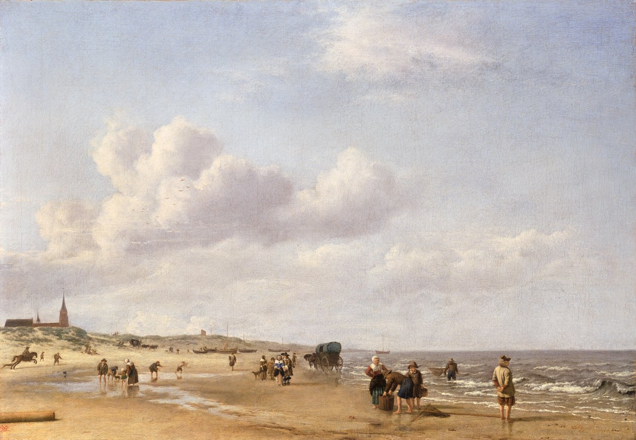 A praia de Scheveningen, 1658 de Adriaen van de Velde