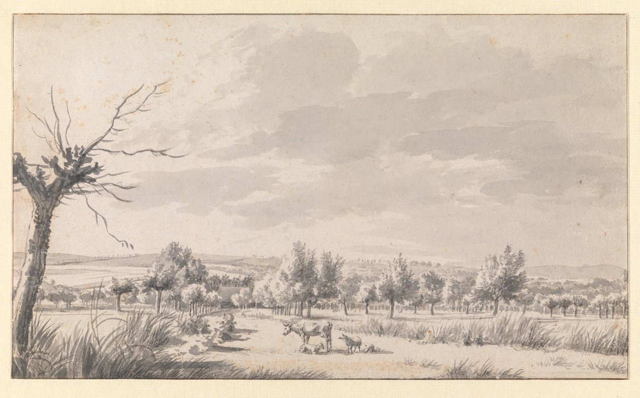 Vasta paisagem com gado de Adriaen van de Velde