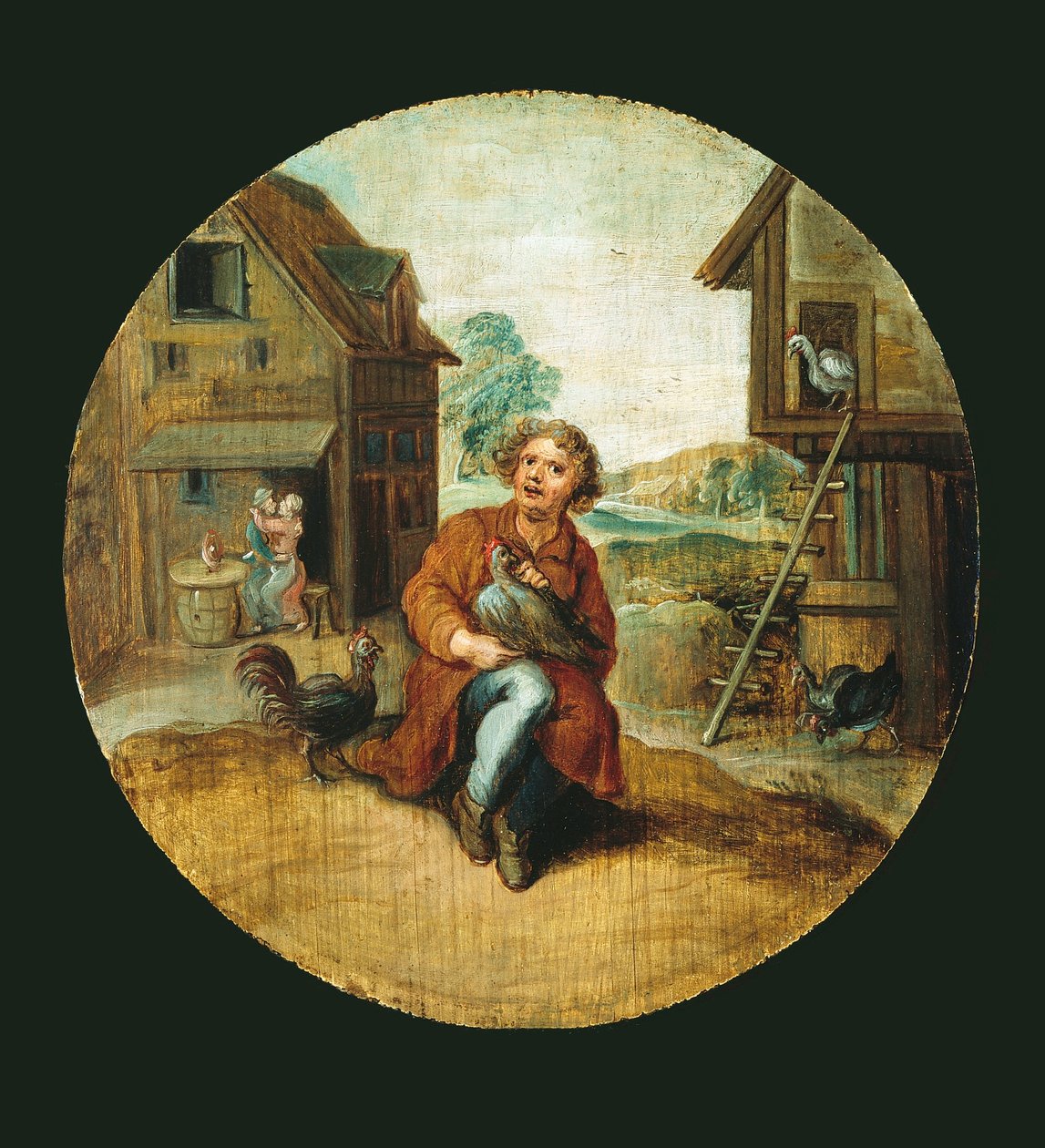 No pátio da quinta de Adriaen van de Venne