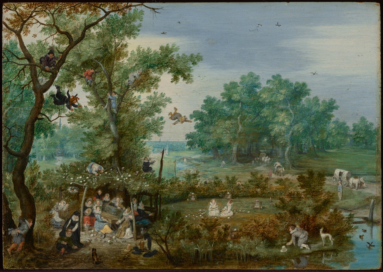 Companhia alegre num caramanchão de Adriaen van de Venne