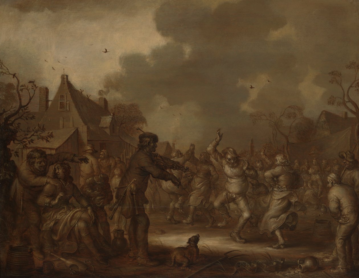 Camponeses dançando de Adriaen van de Venne