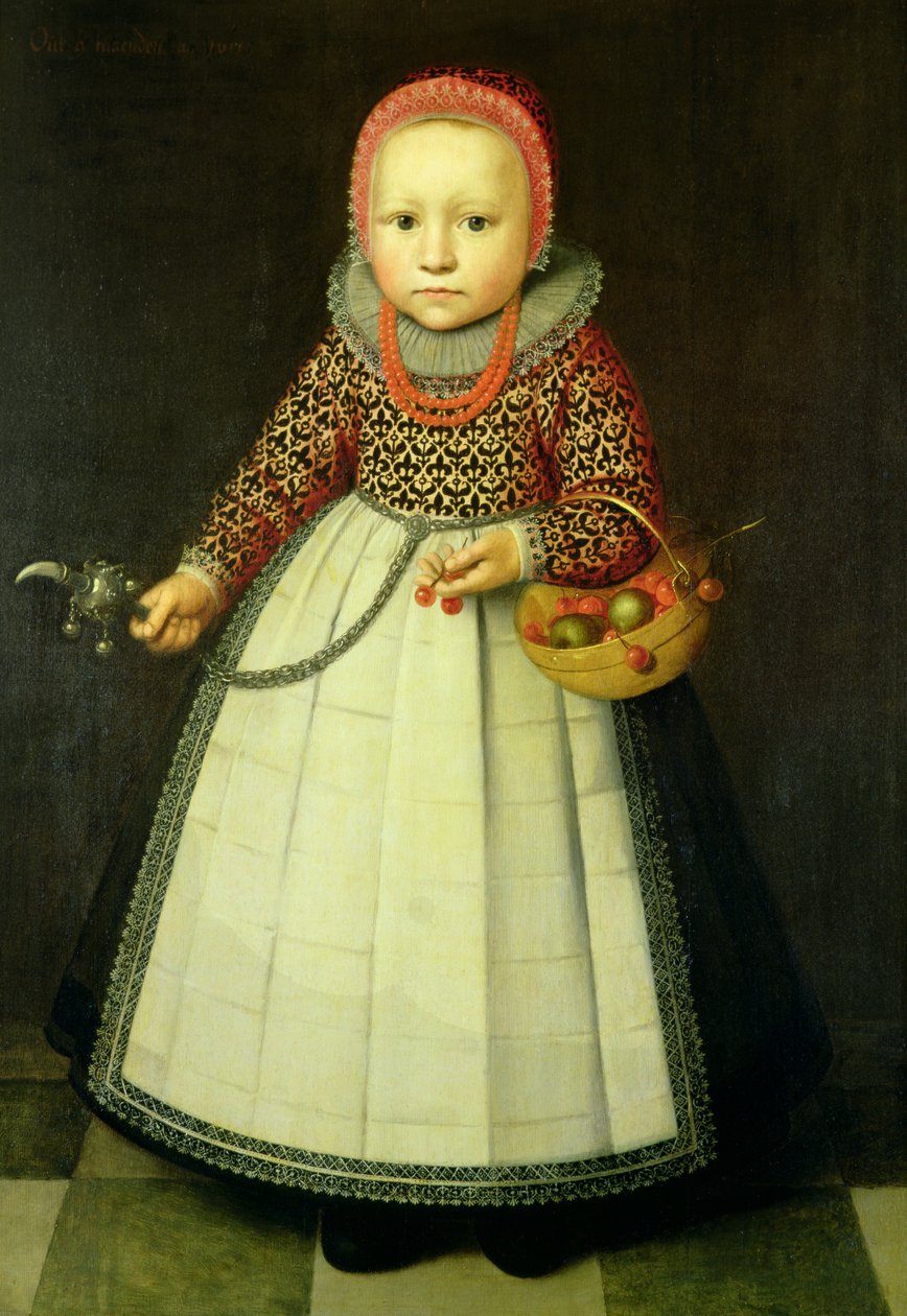 Retrato de uma jovem garota de Adriaen van der Linde