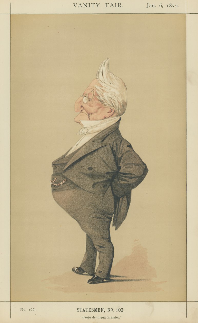 Adolphe Thiers (litografia a cores) de Adriano Cecioni