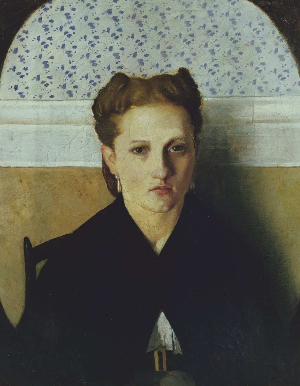 Retrato da esposa do artista (óleo sobre tela) de Adriano Cecioni