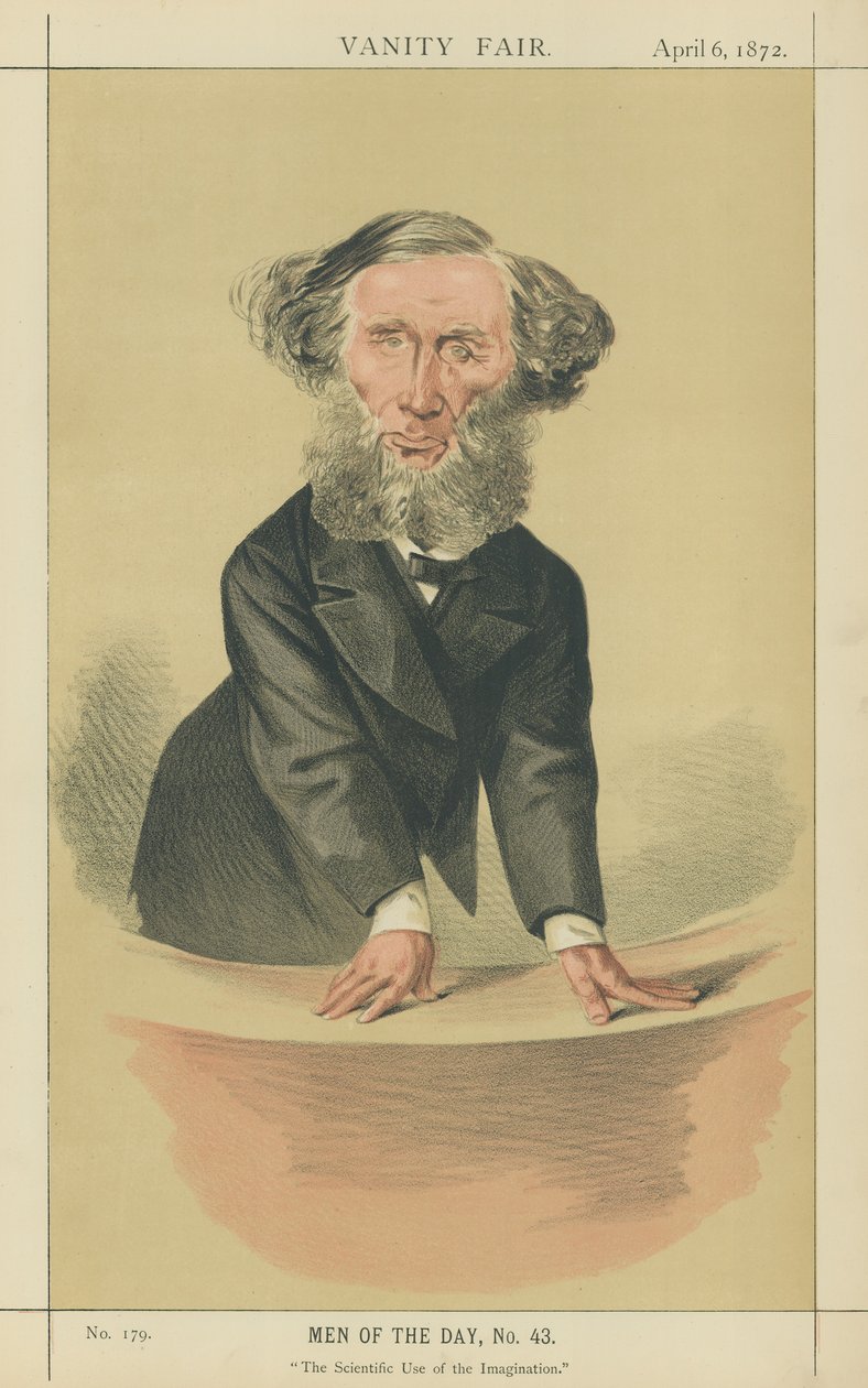 Professor John Tyndall (litografia a cores) de Adriano Cecioni
