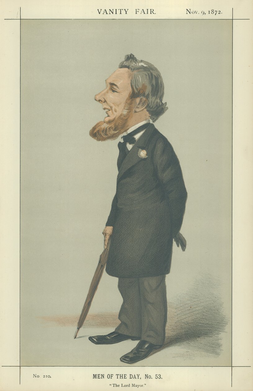 Sir Sydney Hedley Waterlow (litografia a cores) de Adriano Cecioni