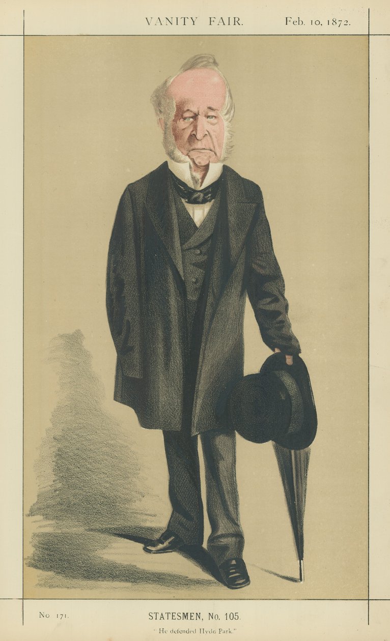 O ilustre Spencer Horatio Walpole (litografia a cores) de Adriano Cecioni