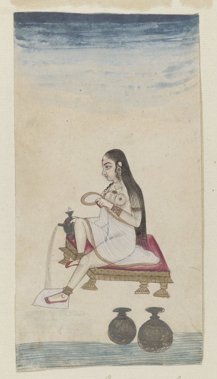 Uma mulher a lavar de Adrianus Canter Visscher