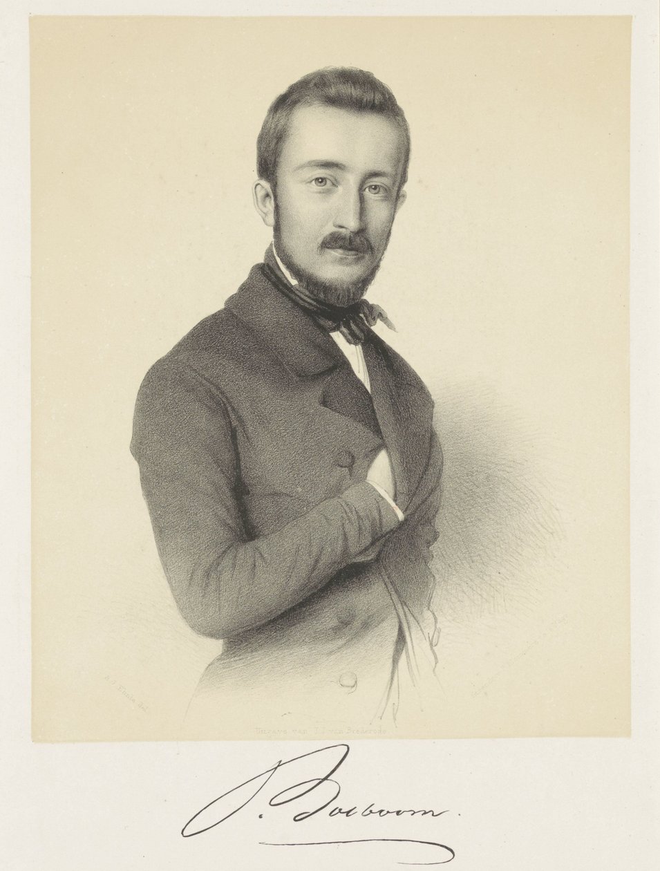 Retrato do Johannes Bosboom de Adrianus Johannes Ehnle
