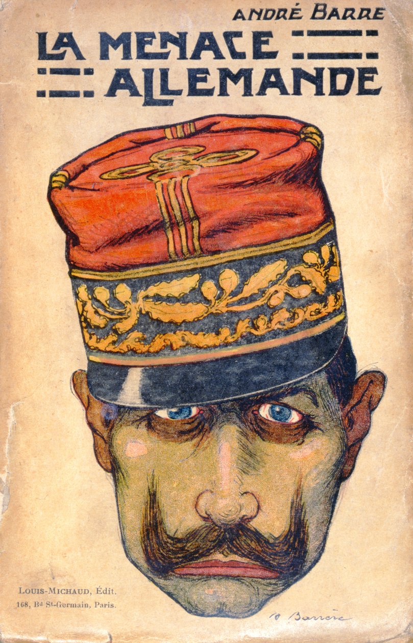 &39;A ameaça alemã&39; Kaiser Wilhelm II (1859-1941) c.1909 de Adrien Barrere