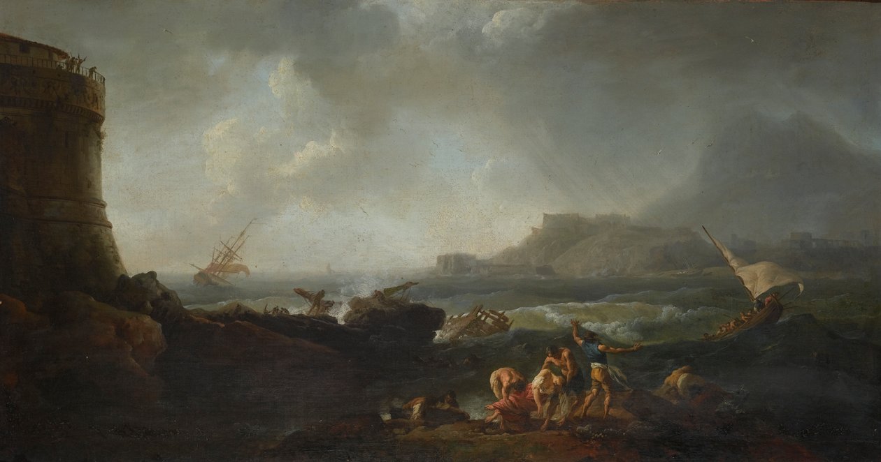 Um naufrágio em mares tempestuosos de Adrien Manglard