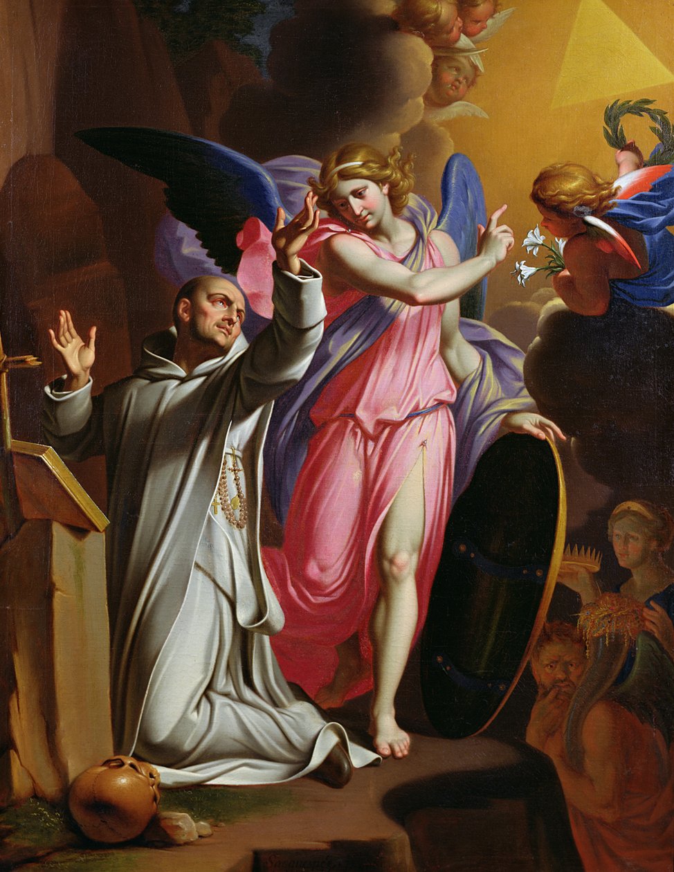 São Bruno em oração, 1671 de Adrien Sacquespee
