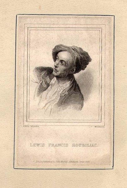 Retrato de Louis Francois Roubillac (1702-62), gravado por W.C. Edwards de Adrien (after) Carpentiers