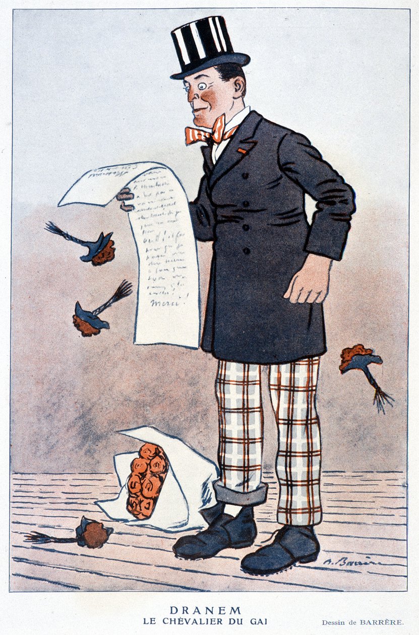 Cartoon de Jules Renard (1864/1910), escritor francês, de Barrère, A. 1923. de Adrien Barrere