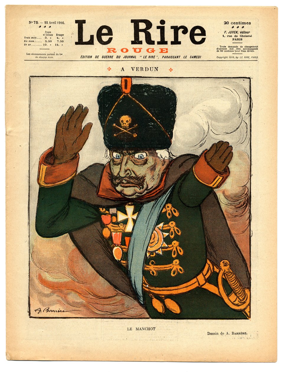 Capa de "The Red Laughter", Satirical in Colors de Adrien Barrere