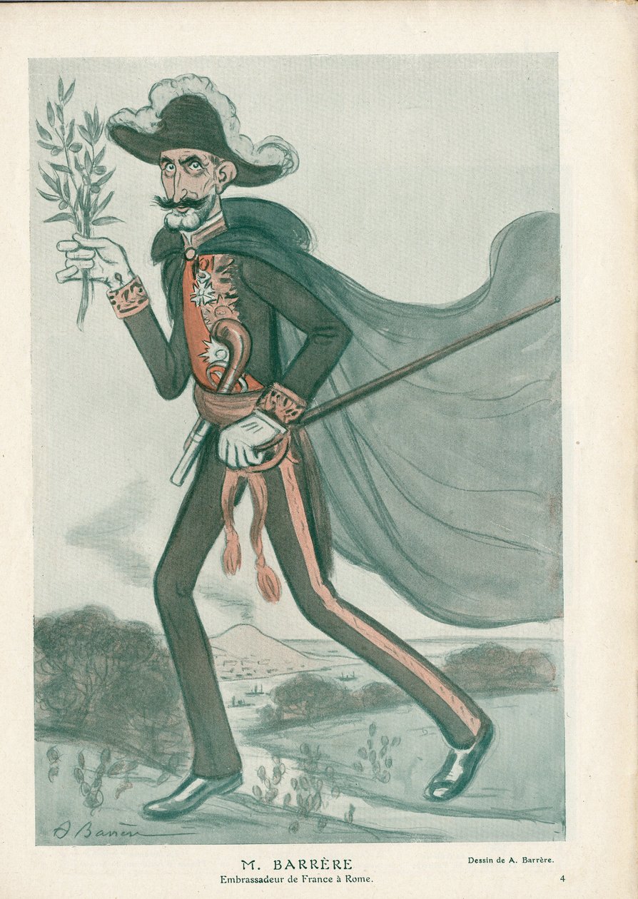 Fantasio - Ilustração de A Barrere (1874-1931): Itália, Diplomacia, Roma - Barrere Camille, Diplomatas de Adrien Barrere