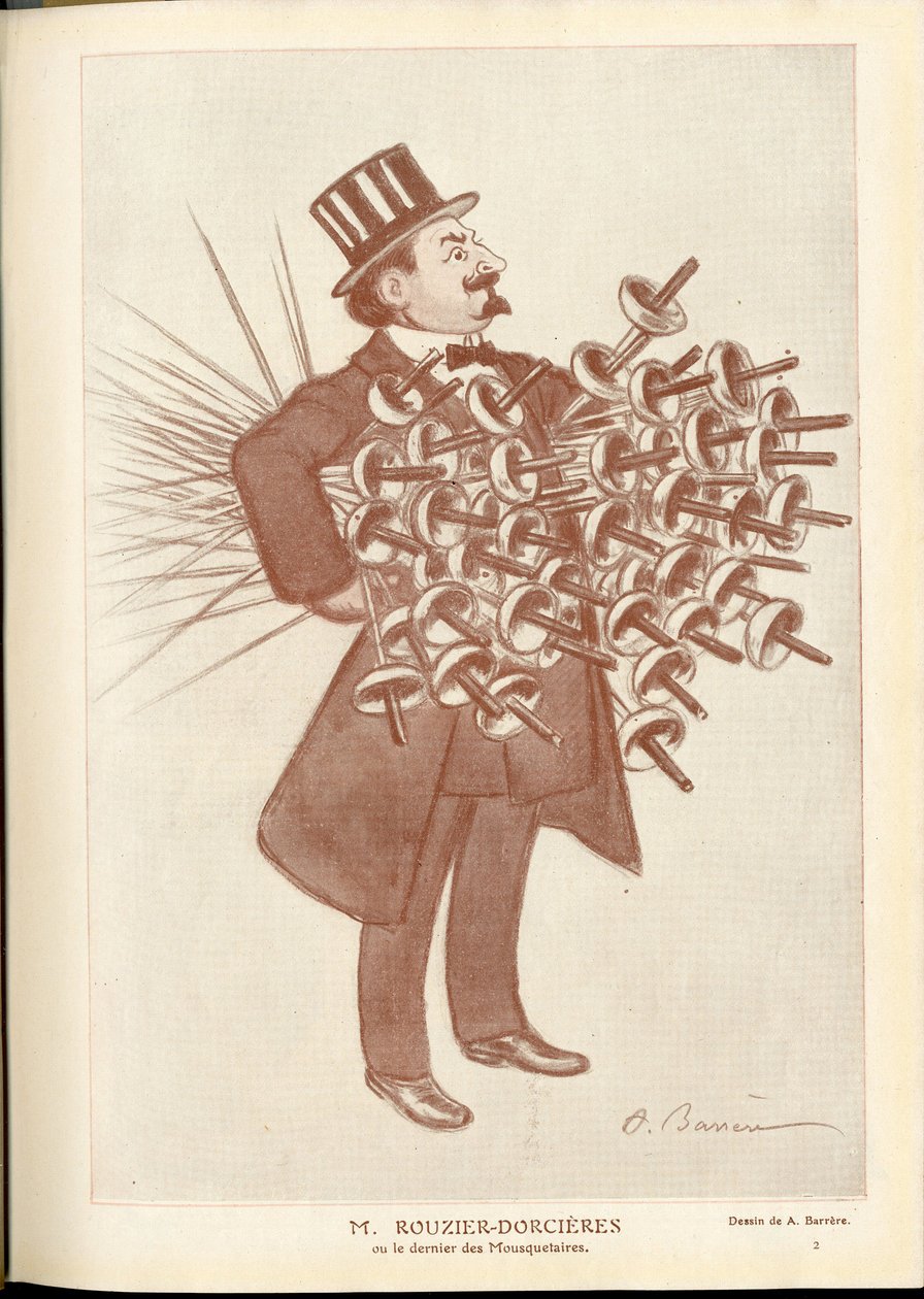 Fantasio, ca. 1912_4_1 - Ilustração de A Barrere (1874-1931): Esgrima - Rouzier Dorcieres de Adrien Barrere