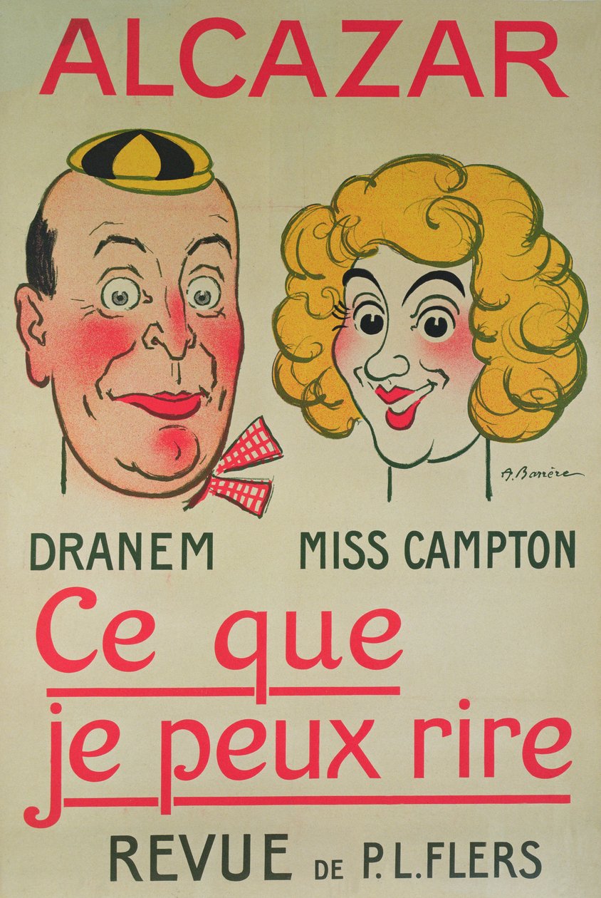 Eu posso rir, cartaz Alcazar (cor litho) de Adrien Barrere