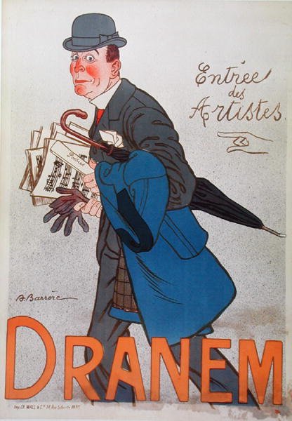 Cartaz representando Dranem (1869-1935) (cor litho) de Adrien Barrere