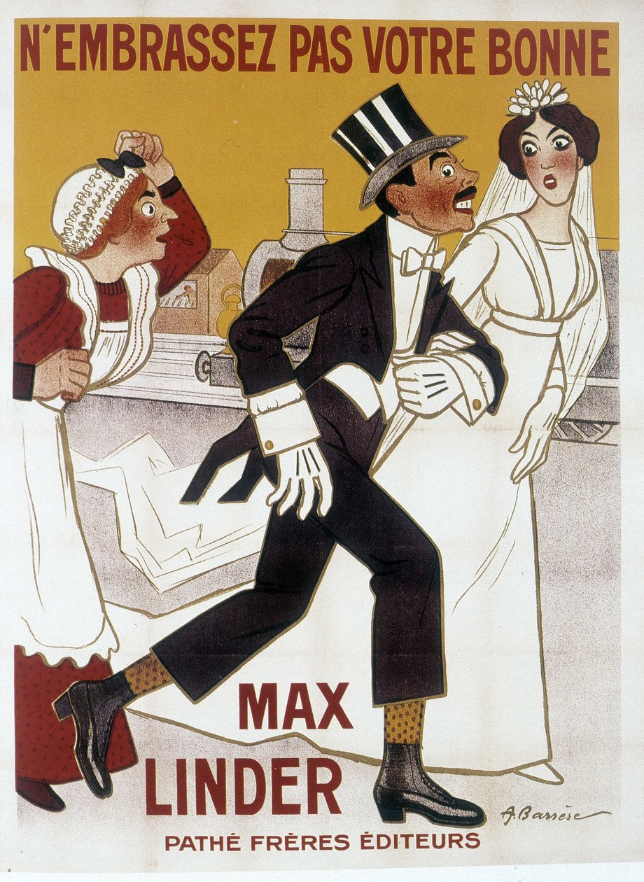 Cartaz de Max Linder, doente. por Barrere de Adrien Barrere