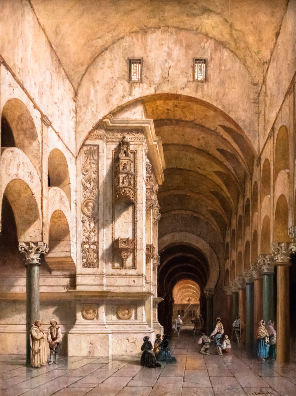 Interior da Mesquita de Córdova de Adrien Dauzats