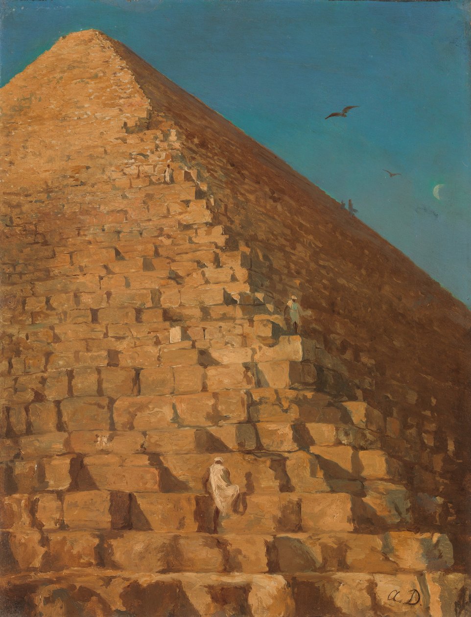 A Grande Pirâmide, Gizé, 1830 ou mais tarde. de Adrien Dauzats