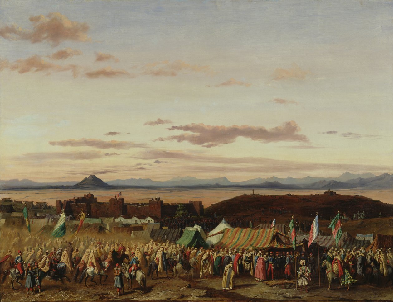 A tomada de Setif durante a conquista da Argélia, 21 de outubro de 1839, 1844 de Adrien Dauzats