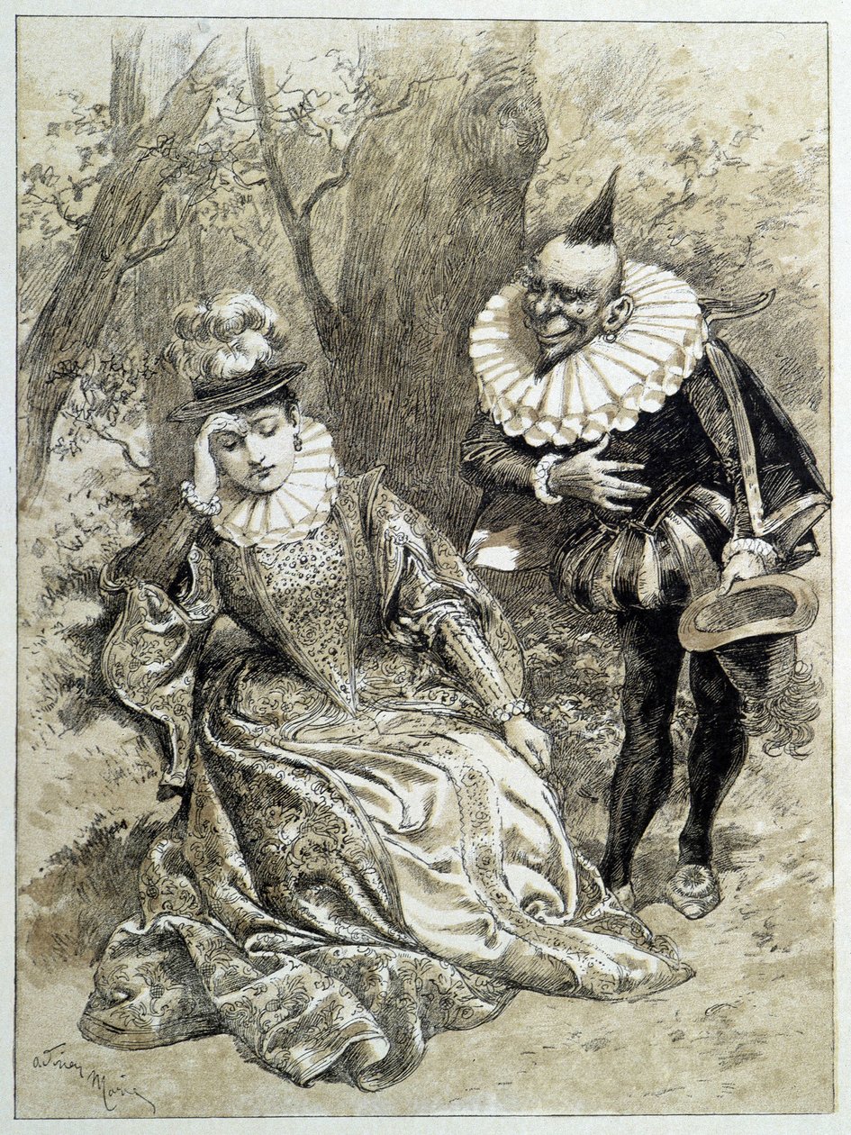 Riquet à la Houppe - em “” Les tales de fées ”” de Charles Perrault, ilustrações de Adrien Marie de Adrien Emmanuel Marie