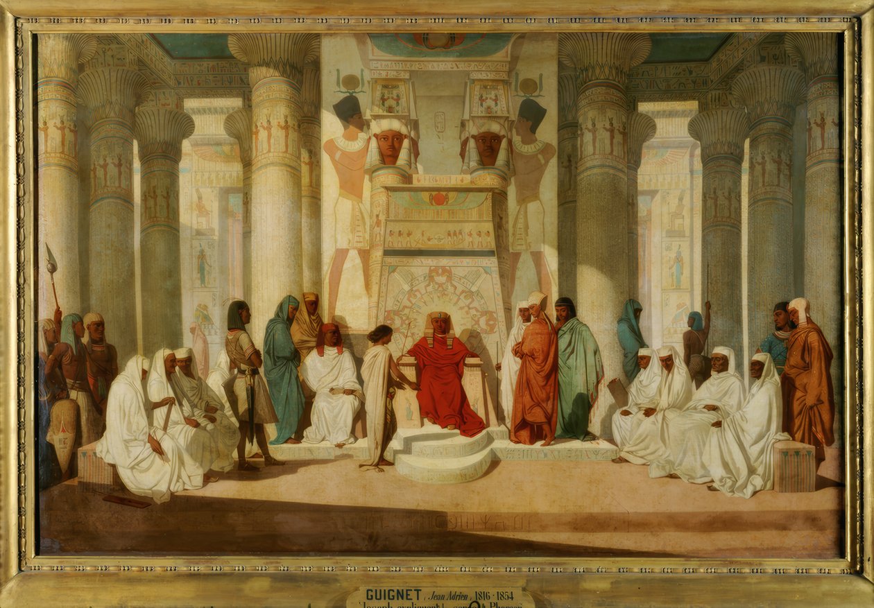 José explicando sonhos ao faraó de Jean Adrien Guignet