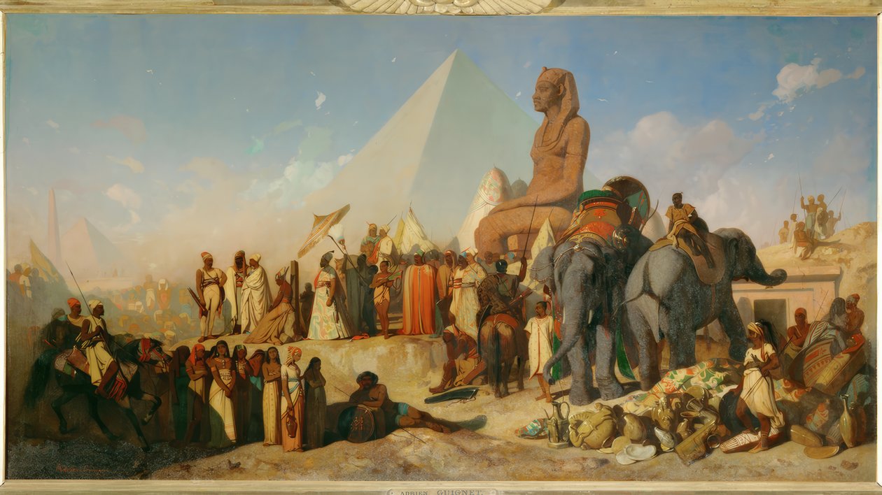 Cambises e Psammetich de Jean Adrien Guignet