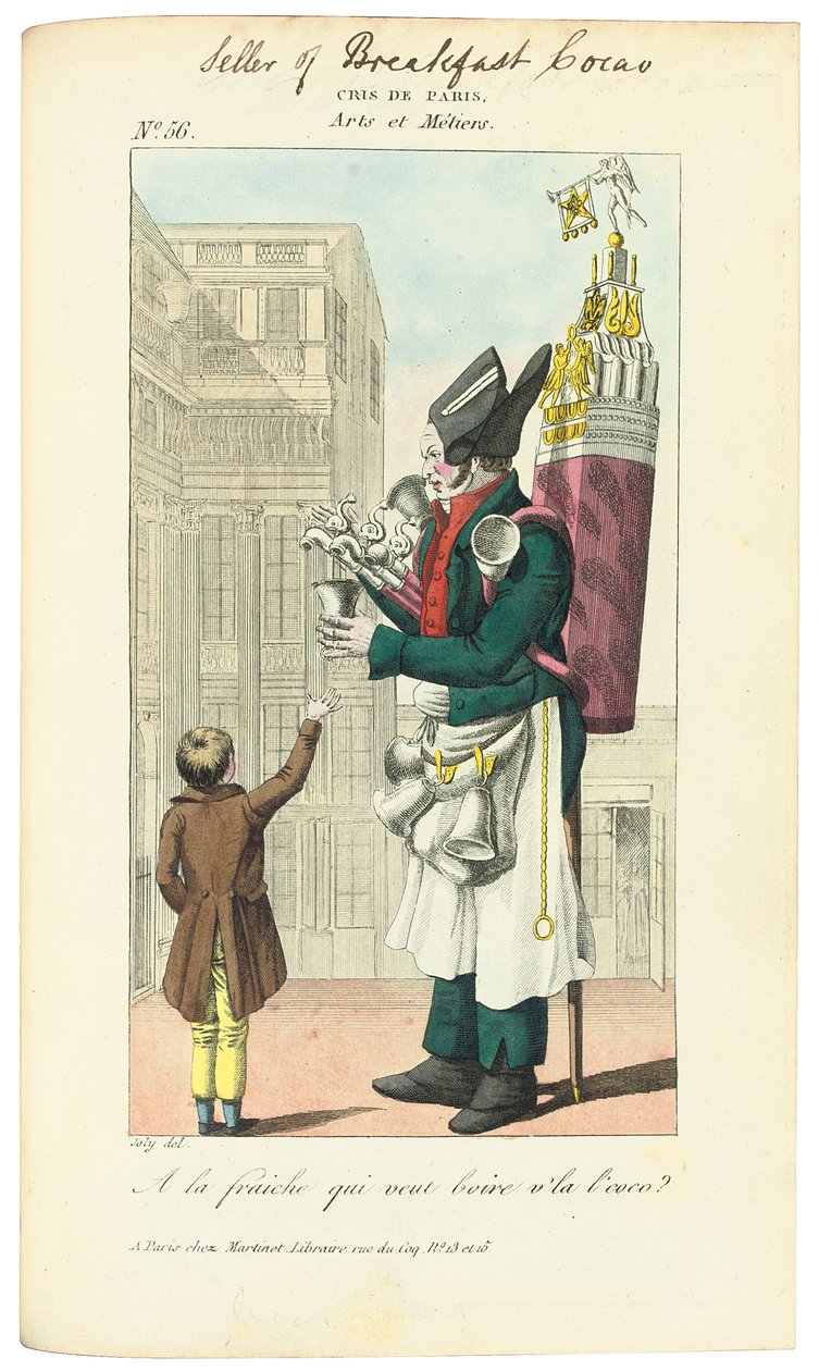 Vendedor de Breakfast Cocoa, c. 1813 de Adrien Joly